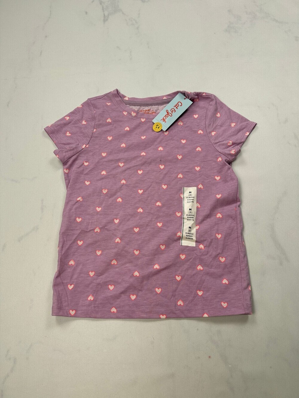 Cat & Jack Printed T Shirt Lilac 2010s Graphic Chill Vibe - Girls M (8)